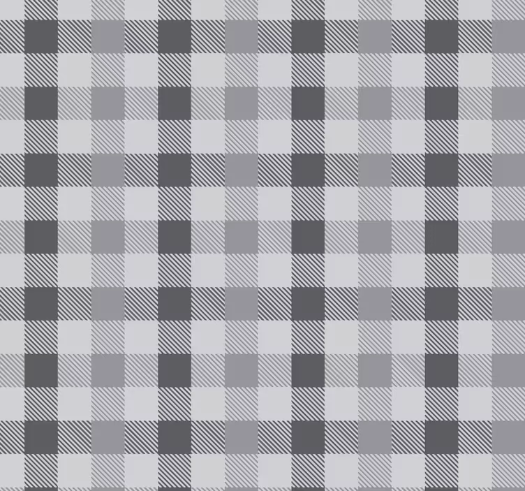 Grey gingham pattern blinds in a kitchen - TenStickers