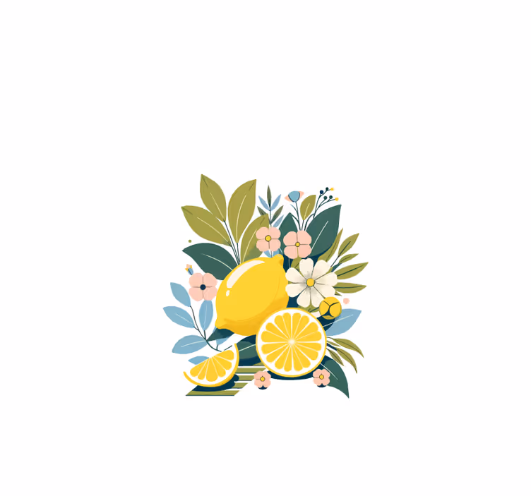 Artistic lemons blinds in a kitchen - TenStickers
