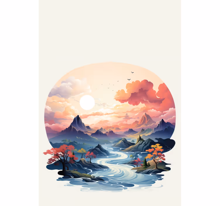 Colorful zen pattern bathroom blind - TenStickers