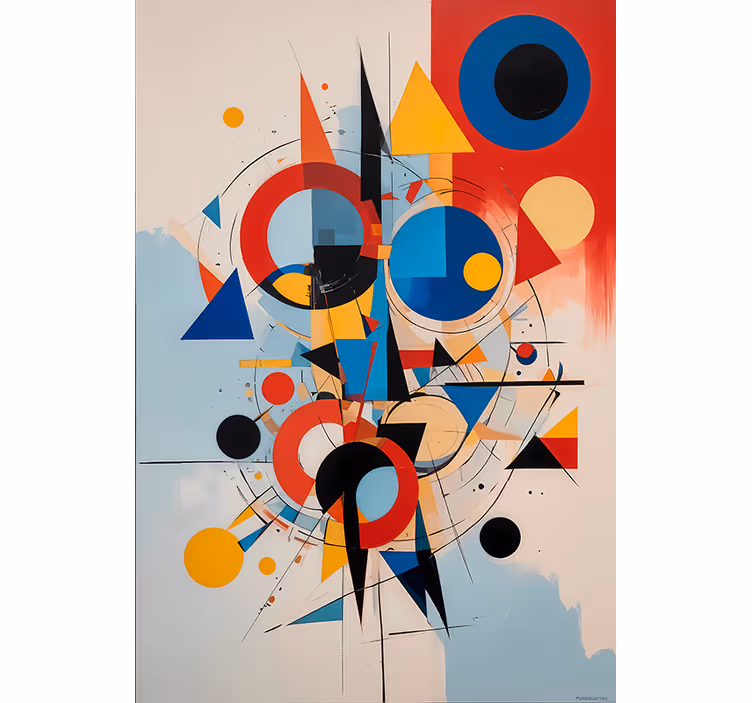 geometric paiting blind art - TenStickers