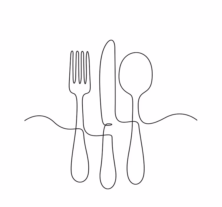 Culinary instruments blinds in a kitchen - TenStickers