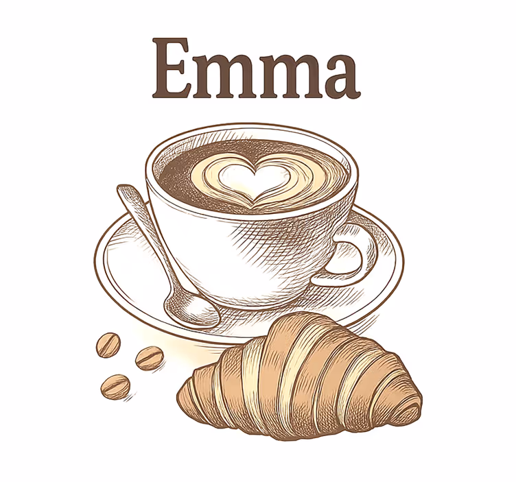Personalised coffee design blinds in a kitchen - TenStickers