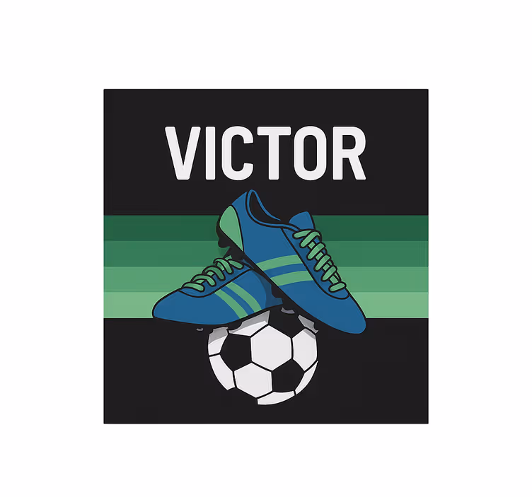 Football boots with name blind kids - TenStickers