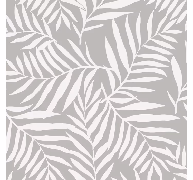 Grey elegant leaves bathroom blind - TenStickers