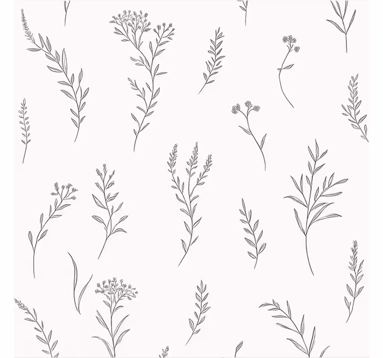 White colour with plants blind master bedroom - TenStickers