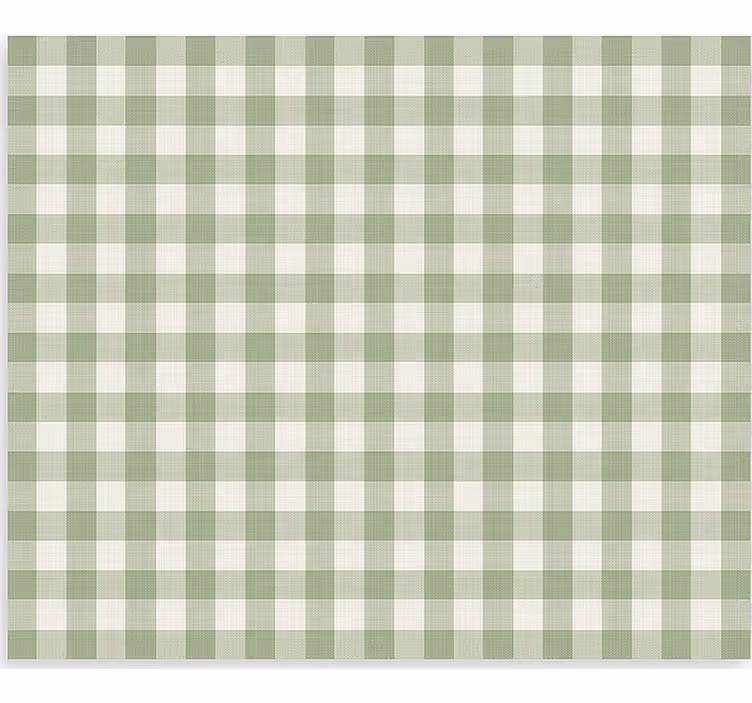 Green cloth pattern blinds in a kitchen - TenStickers