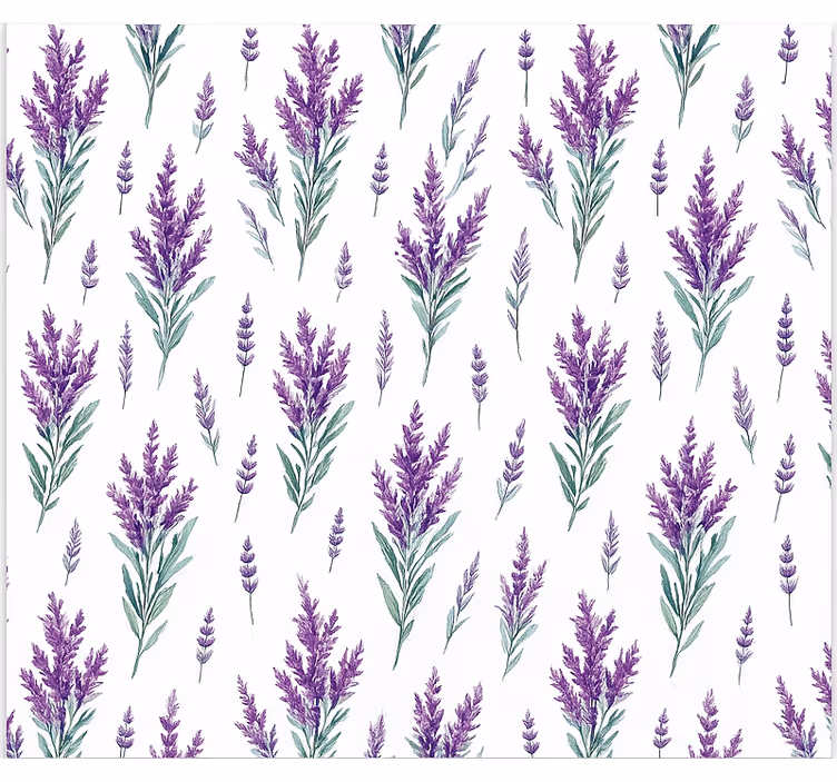Watercolor lavander sprigs blinds in a kitchen - TenStickers