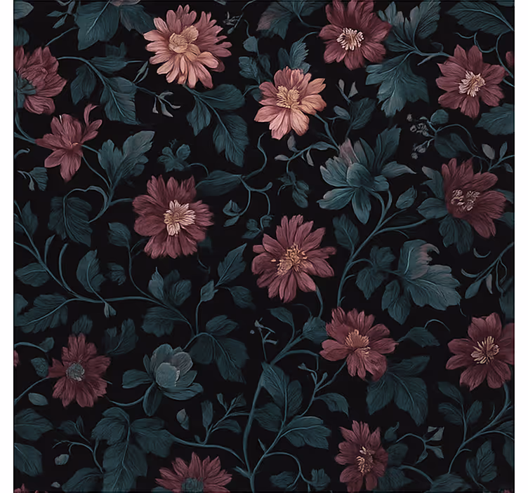 Dark vintage botanicals blind home office - TenStickers