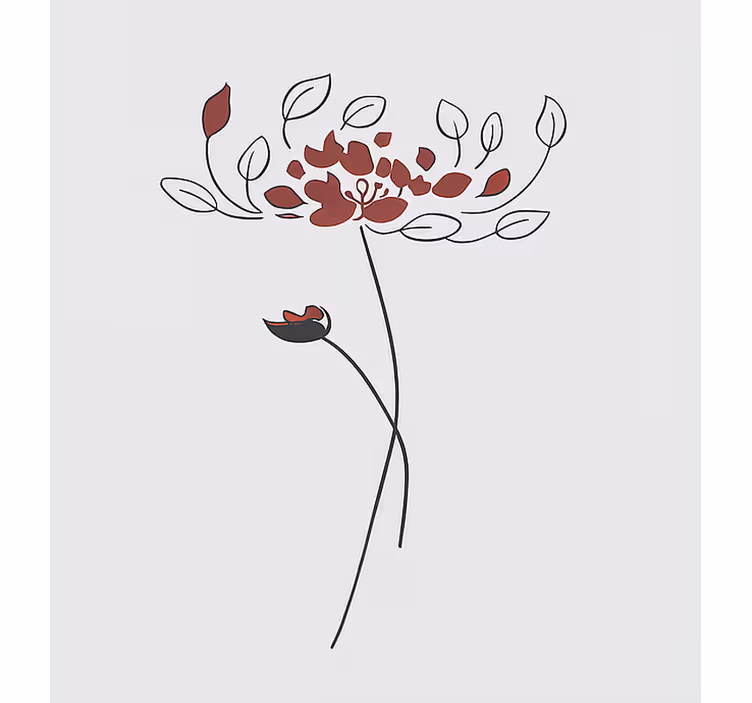 Minimalist botanical sketch blind kids - TenStickers