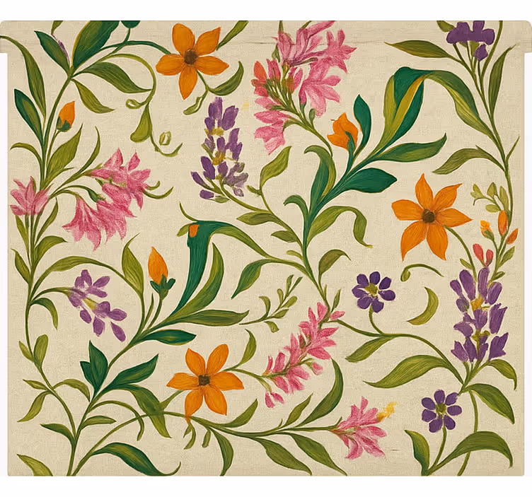 Ornate Floral Vines blinds in a kitchen - TenStickers