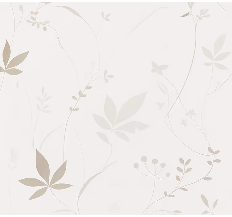 Minimalist floral pattern hallway blind - TenStickers