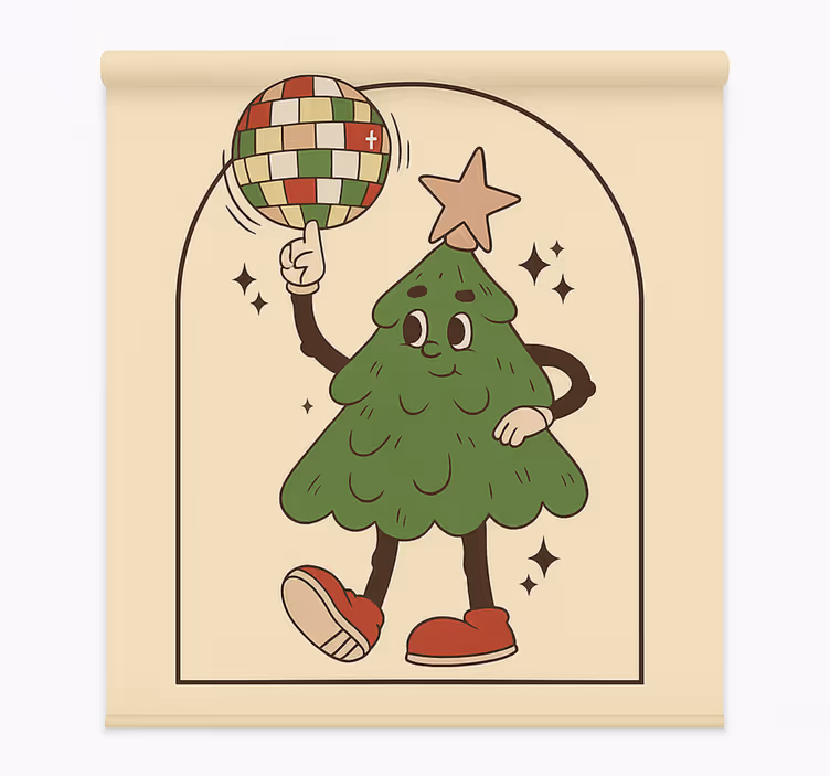 Groovy Disco Tree living room blind - TenStickers