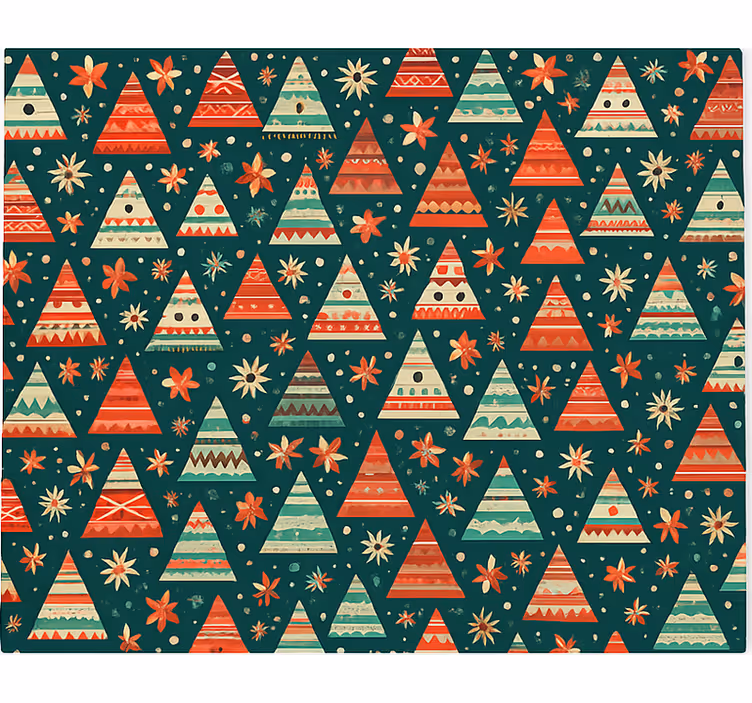 Red and green Christmas living room blind - TenStickers