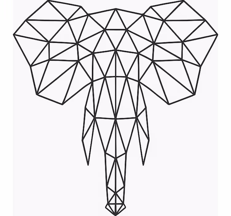 Modern geometric elephant teenage blind - TenStickers
