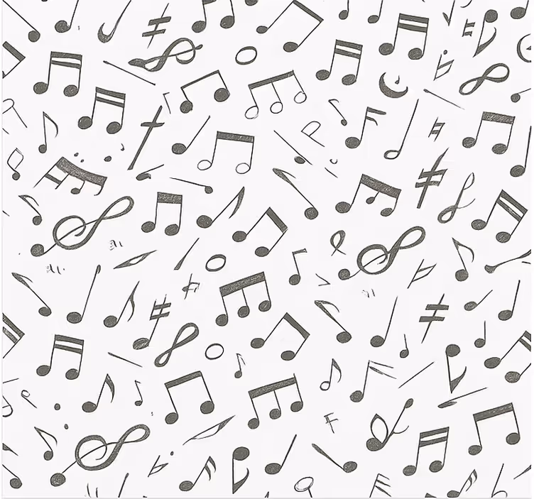 Music notes pattern teenage blind - TenStickers