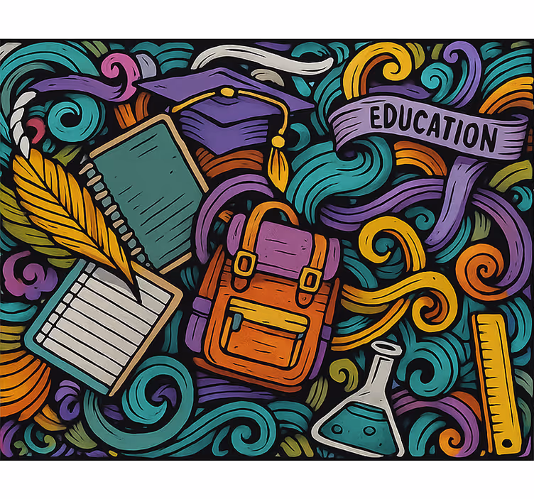 Colorful abstract objects teenage blind - TenStickers