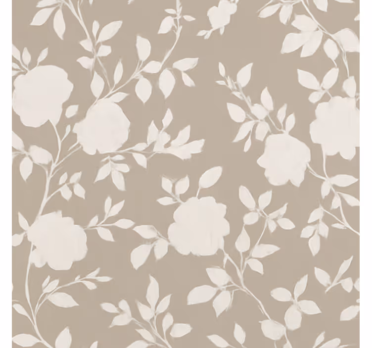 Beige graceful flowers teenage blind - TenStickers