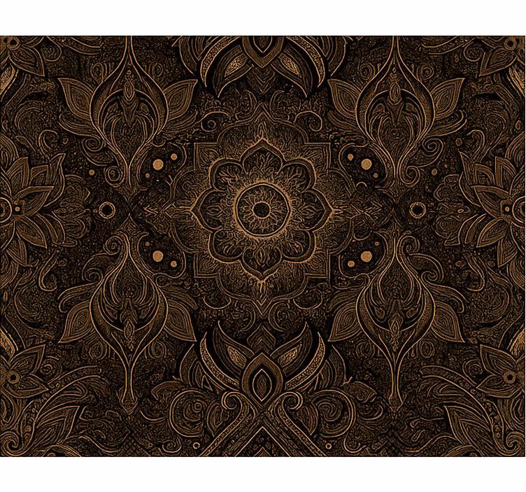 Black and gold mandala  dining room blind - TenStickers