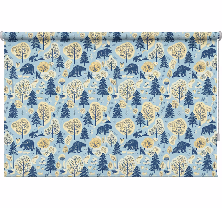 Scandinavian blind bear in scandinavian woods - TenStickers
