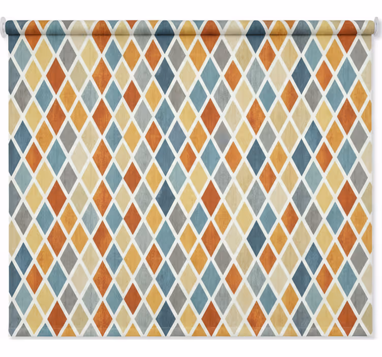 Scandinavian blind with cascading colorful diamonds - TenStickers