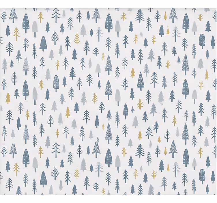 Scandinavian blind nordic winter forest view - TenStickers