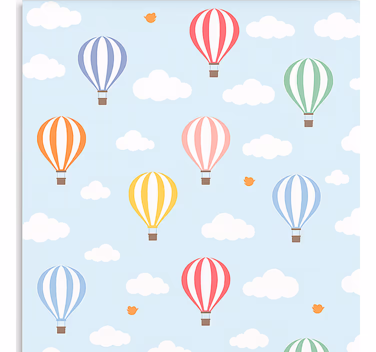 Scandinavian blind pastel color balloon ride - TenStickers