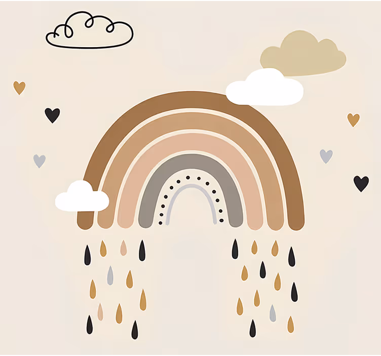 Scandinavian blind in nude tone rainbow effect - TenStickers