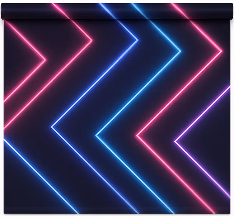 Teenage blind with neon lights shining through - TenStickers