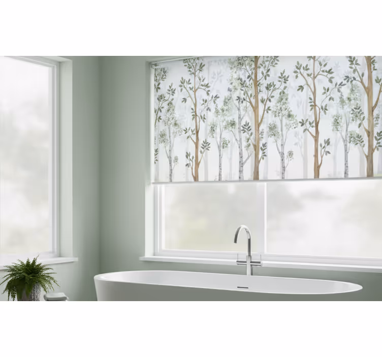 Blind trees minimalist botanical design - TenStickers