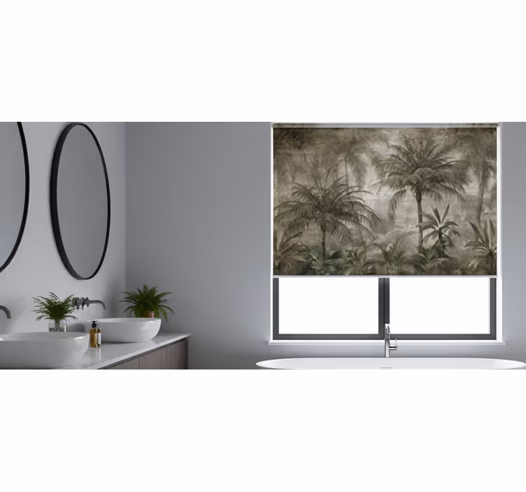 Blind trees minimalist palm grove - TenStickers
