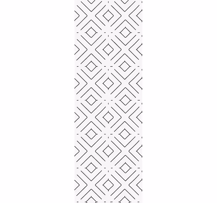 Blind home office white geometric pattern with thin lines - TenStickers