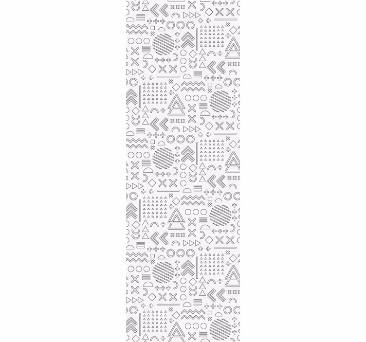 Blind home office with geometric sketch pattern - TenStickers