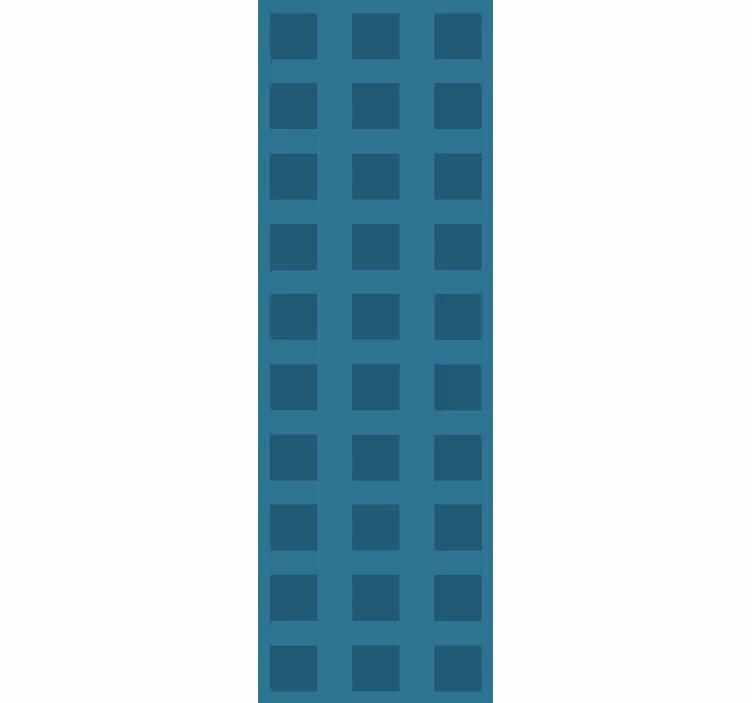Blind home office in blue square pattern - TenStickers