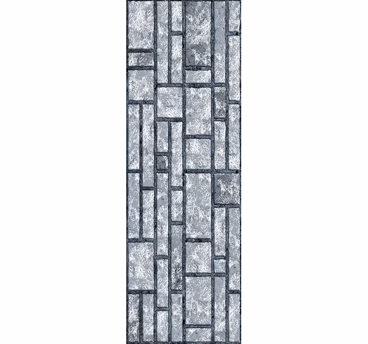 Blind home office in gray concrete blocks - TenStickers