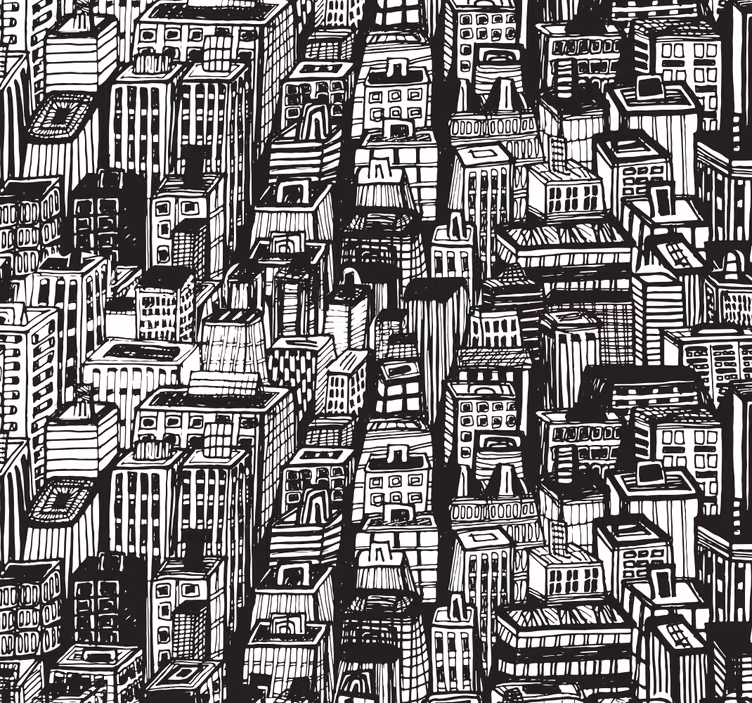 Blind home office inspired by new york skylines - TenStickers