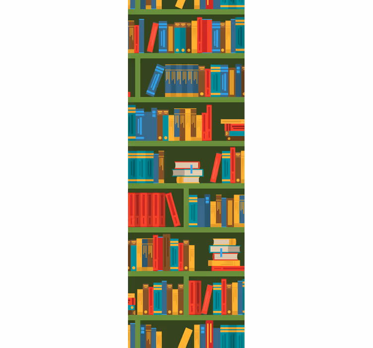 Blind home office in vintage green library style - TenStickers