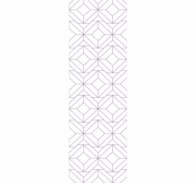 Blind home office with geometric white design - TenStickers