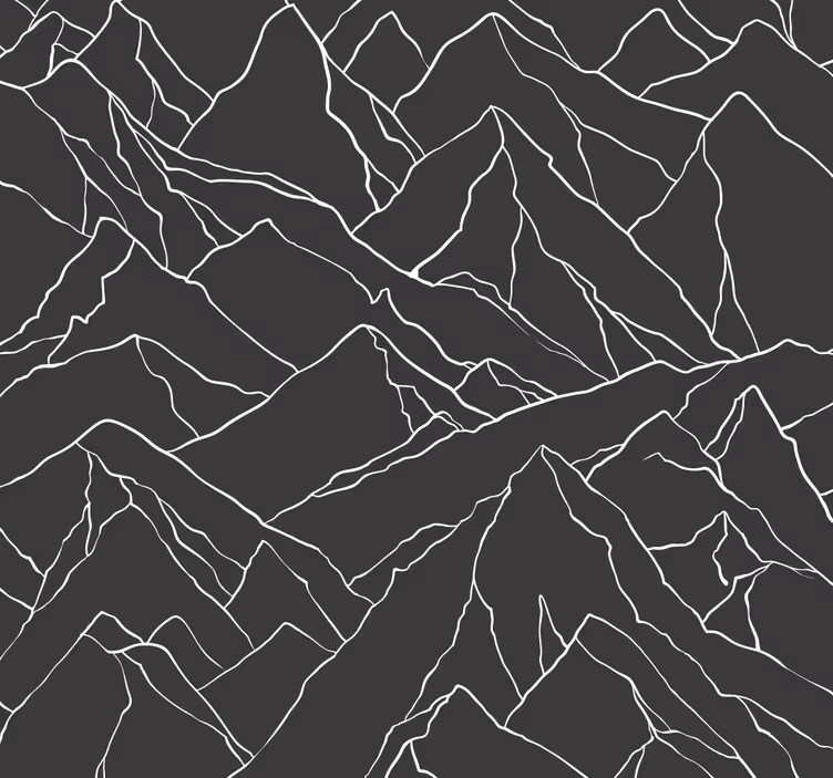 Blind home office mountain silhouette - TenStickers