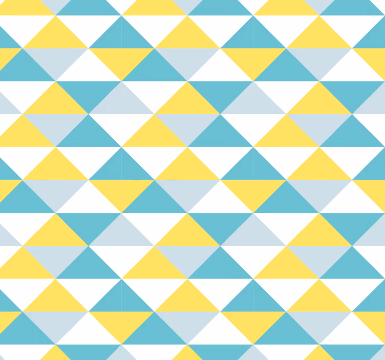 Blind home office in yellow and blue geometric tile - TenStickers