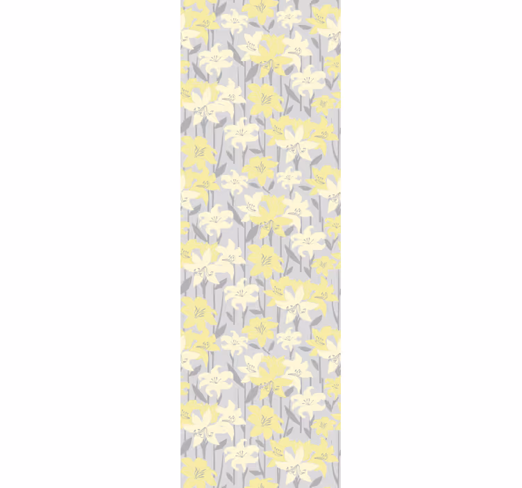 Floral yellow blooms dining room blind - TenStickers
