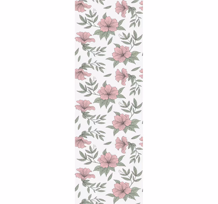 Dining room blind with pink floral design - TenStickers
