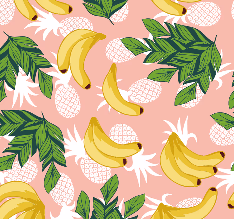 Blinds in a kitchen with tropical fruit foliage - TenStickers