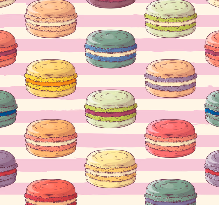 Blinds in a kitchen colorful macarons design - TenStickers
