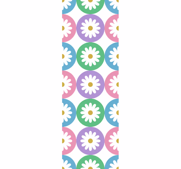 Blinds in a kitchen with daisy pattern circles - TenStickers