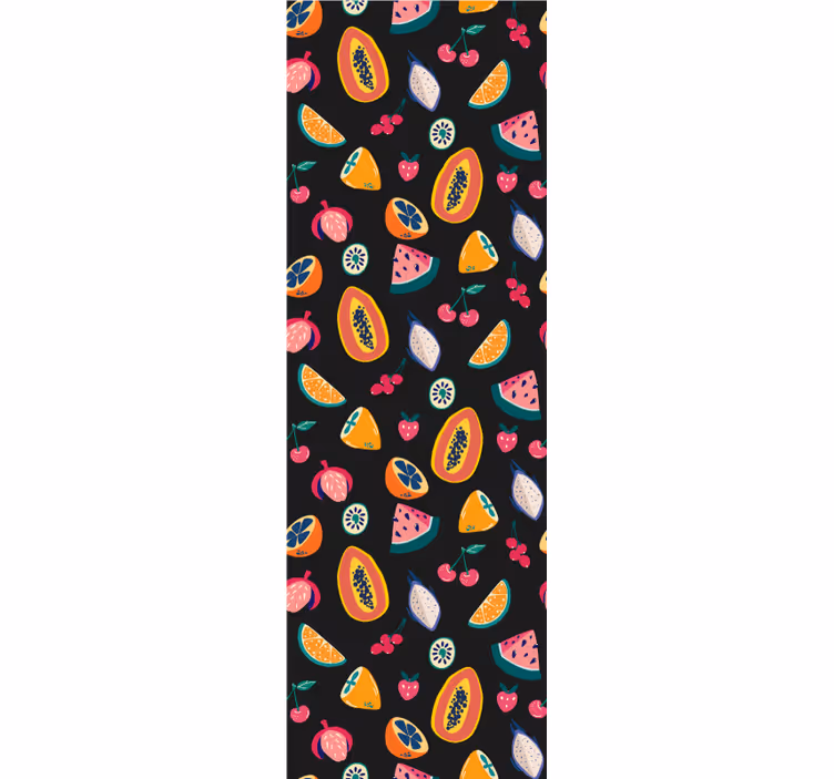 Fruity patterns blinds in a kitchen - TenStickers