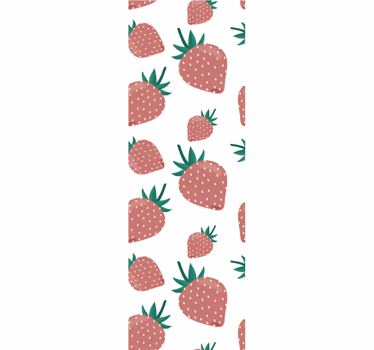 Strawberry pattern blinds in a kitchen - TenStickers