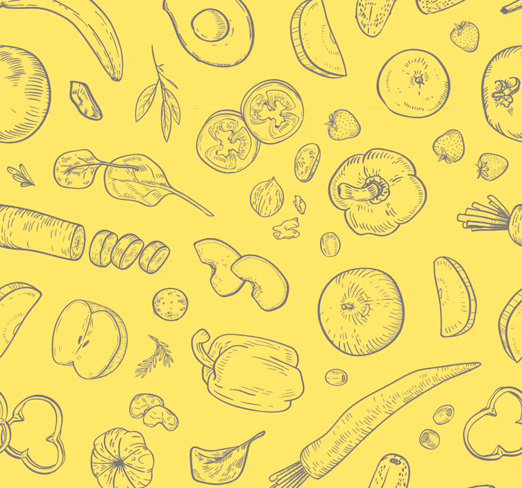 Blinds in a kitchen inspired by fruitful designs - TenStickers