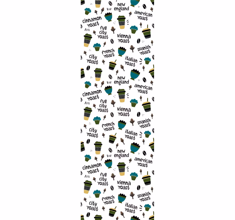 Blinds in a kitchen coffee roast design - TenStickers