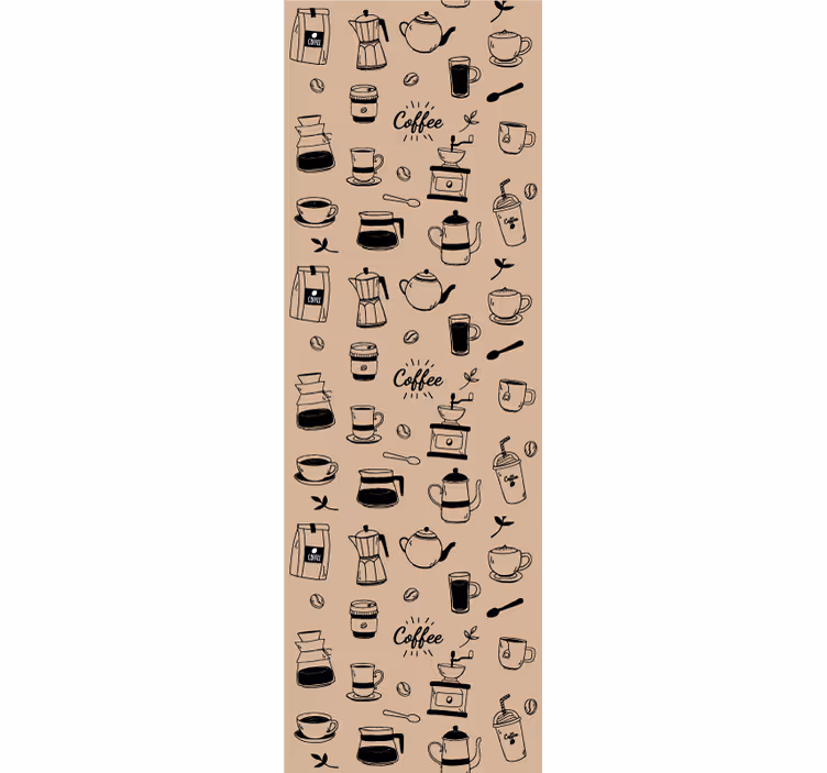 Coffee motif blinds in a kitchen - TenStickers