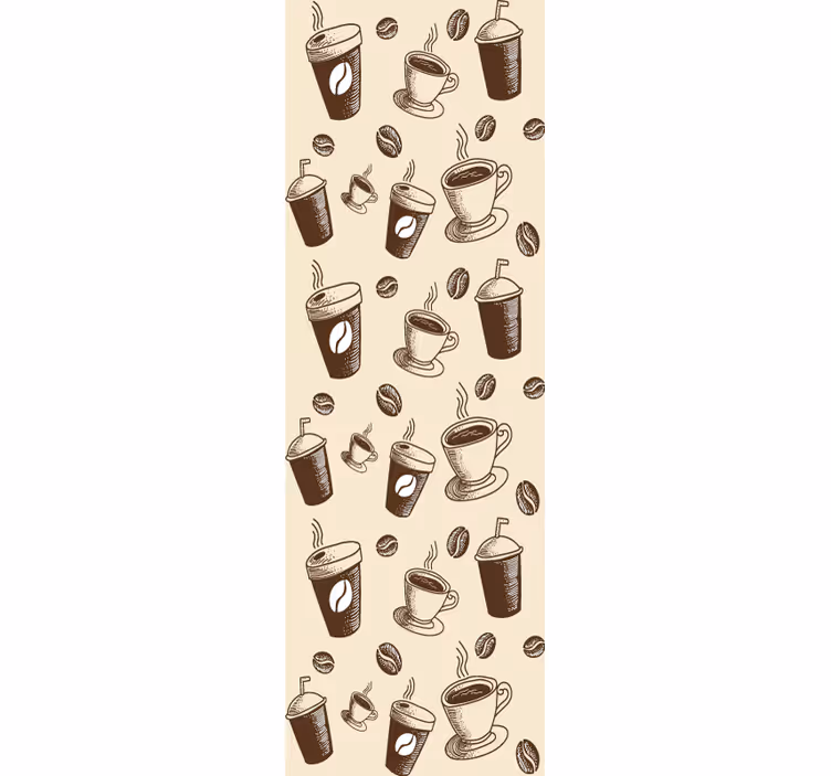 Blinds in a kitchen coffee motif design - TenStickers
